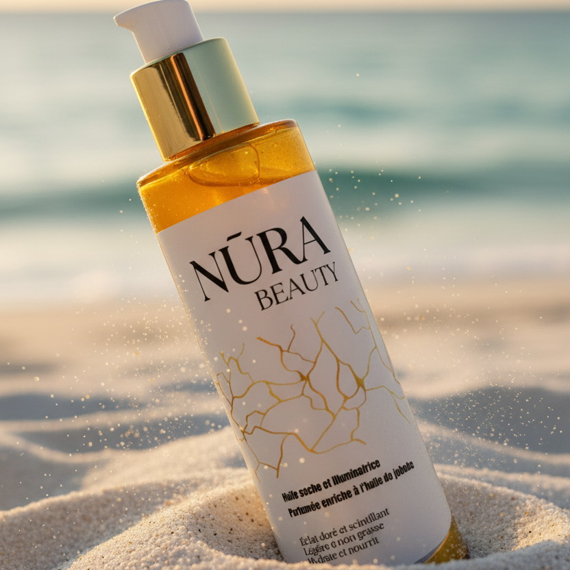 Huile sèche, aux paillettes de nacres minérales✨🐚 100% Naturelle🍃 50ml