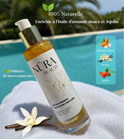 Huile sèche, aux paillettes de nacres minérales✨🐚                                 100% Naturelle🍃 50ml