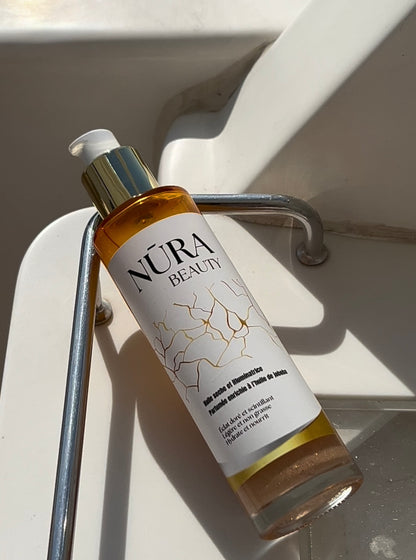 Huile sèche, non grasse. Parfumée et pailletée✨ 100% Naturelle🍃 50ml