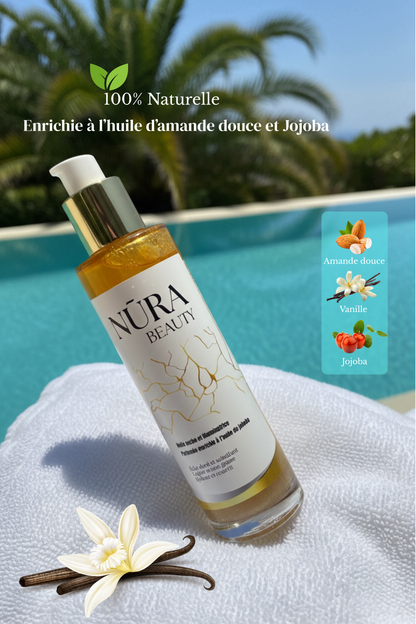 Huile sèche, non grasse. Parfumée et pailletée✨ 100% Naturelle🍃 50ml