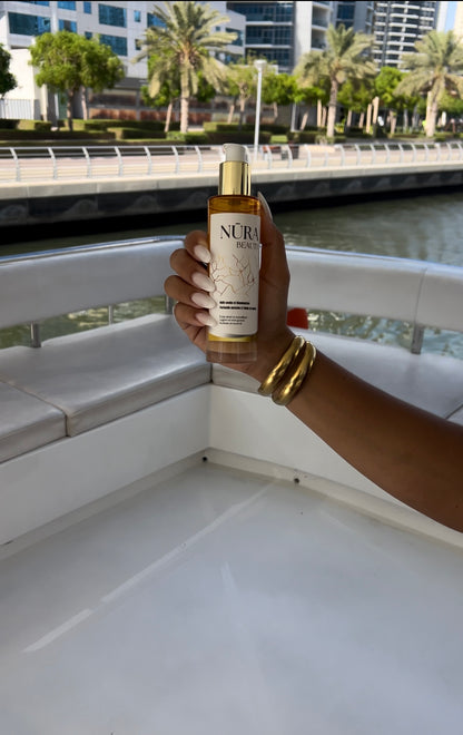 Huile sèche, non grasse. Parfumée et pailletée✨ 100% Naturelle🍃 50ml