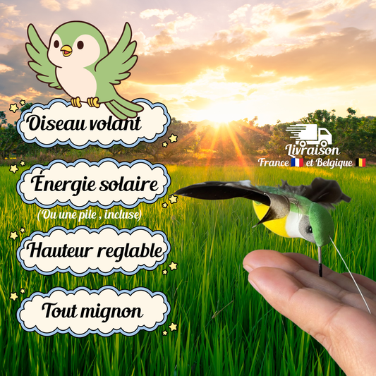 Oiseau Volant Solaire 🦜 Décoration Réaliste pour Balcon & Jardin