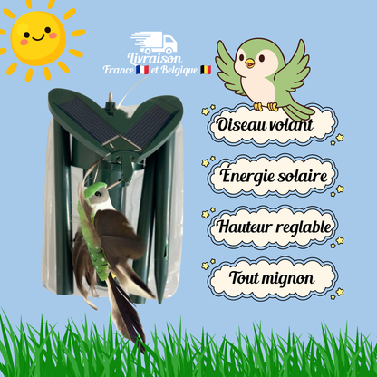 Oiseau Volant Solaire 🦜 Décoration Réaliste pour Balcon & Jardin